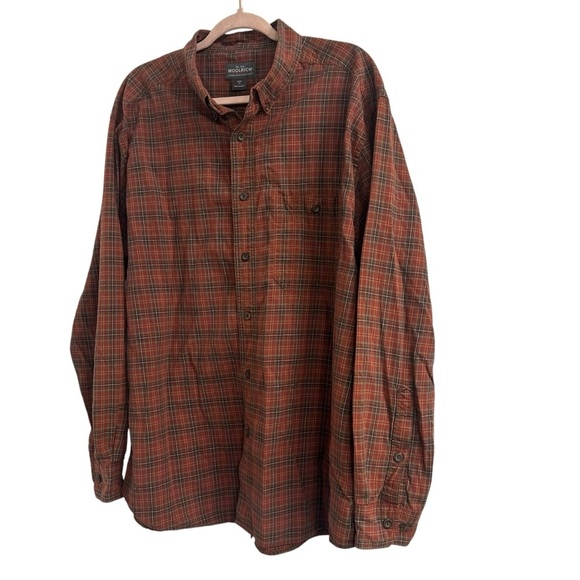 Woolrich Mens Size XL Casual Long Sleeve Collared Button Down Shirt 100% cotton - Picture 3 of 10